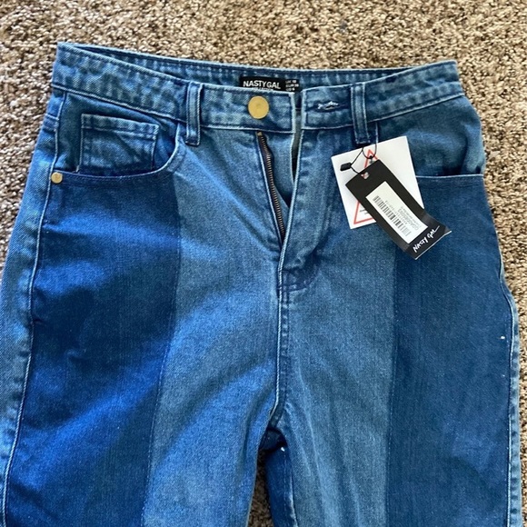 Nasty Gal NWT two toned mom jeans - Picture 3 of 4
